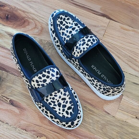 DONALD PLINER Richie Cheetah Calf Hair Leather 6.5 - Picture 1 of 9